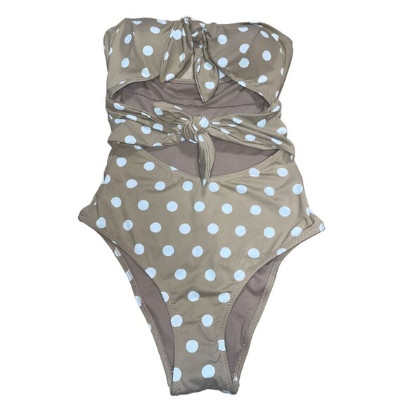 Envya Other - NWT New ENVYA SWIMSWEAR Belen Double Tie Polka Dot Swimsuit One Piece Small